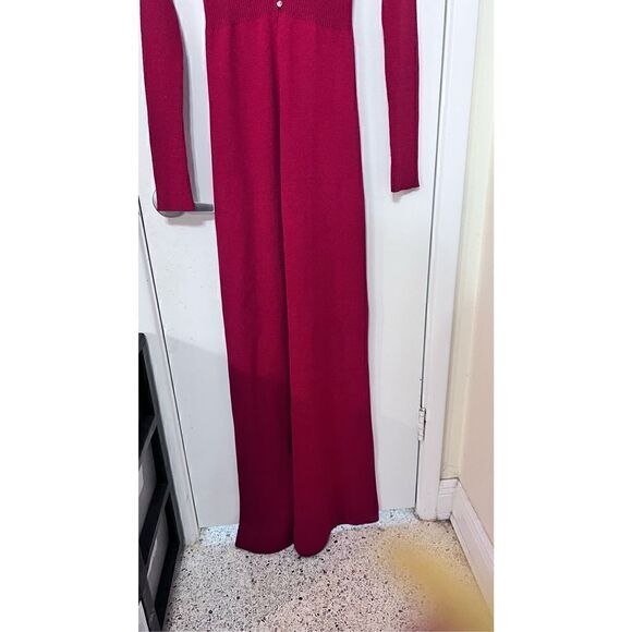 Tricots by Youth Guild Womens Ribbed Knit Long Sleeve Maxi Long Dress Red Size 6 - Picture 4 of 16